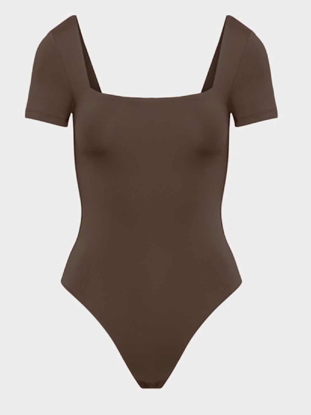 Aritzia Babaton Squareneck Brown Bodysuit
